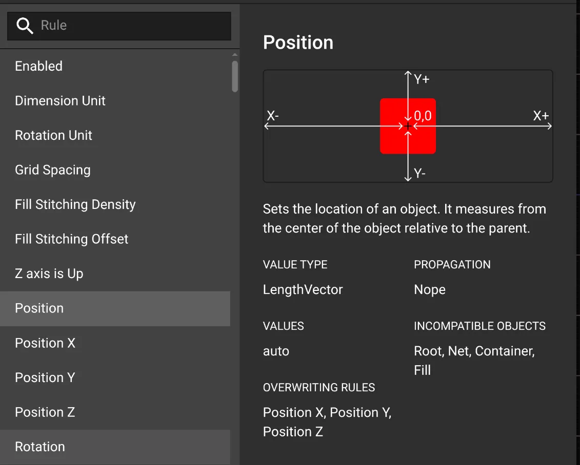 Rules editor